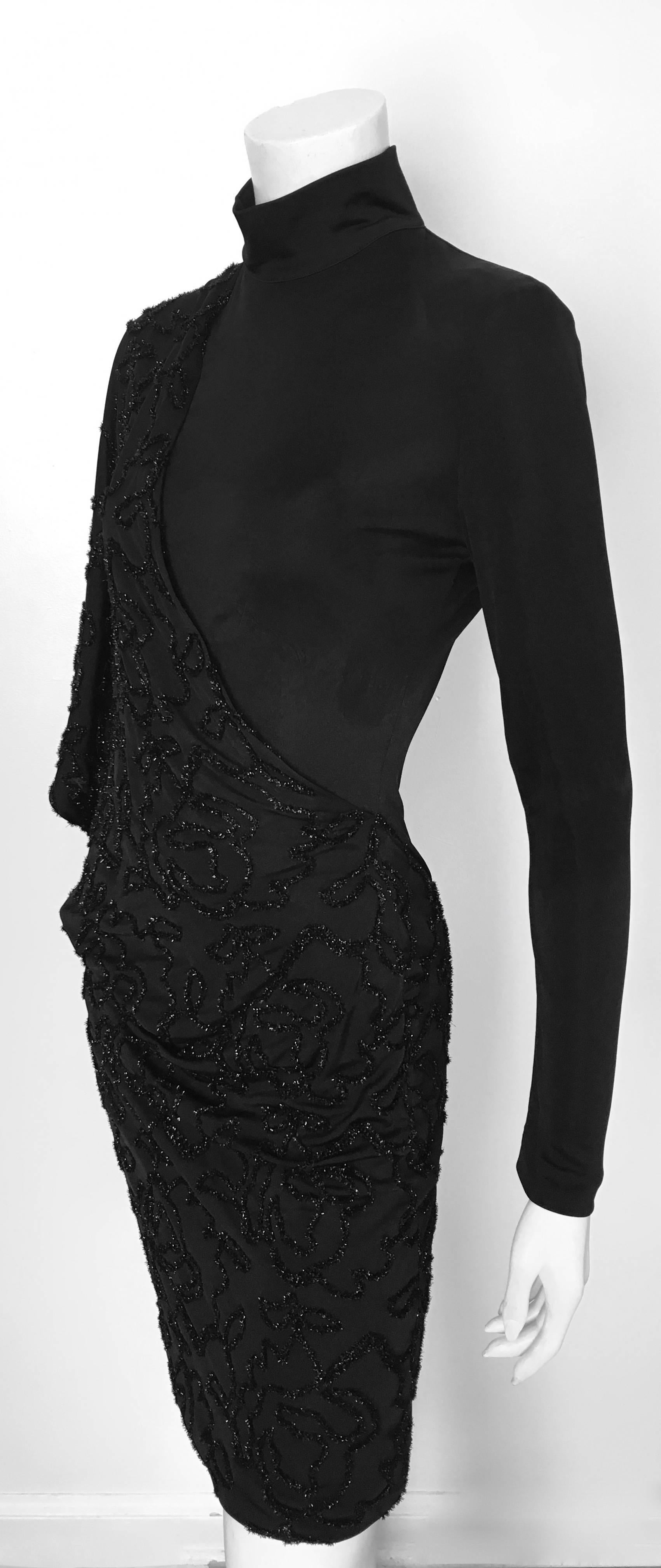 Patrick Kelly 1980s Black Cocktail Dress Size 4 / 6.  For Sale 5