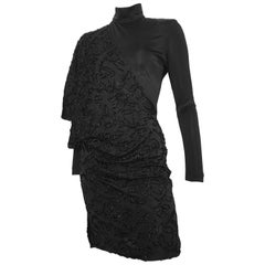 Vintage Patrick Kelly 1980s Black Cocktail Dress Size 4 / 6.