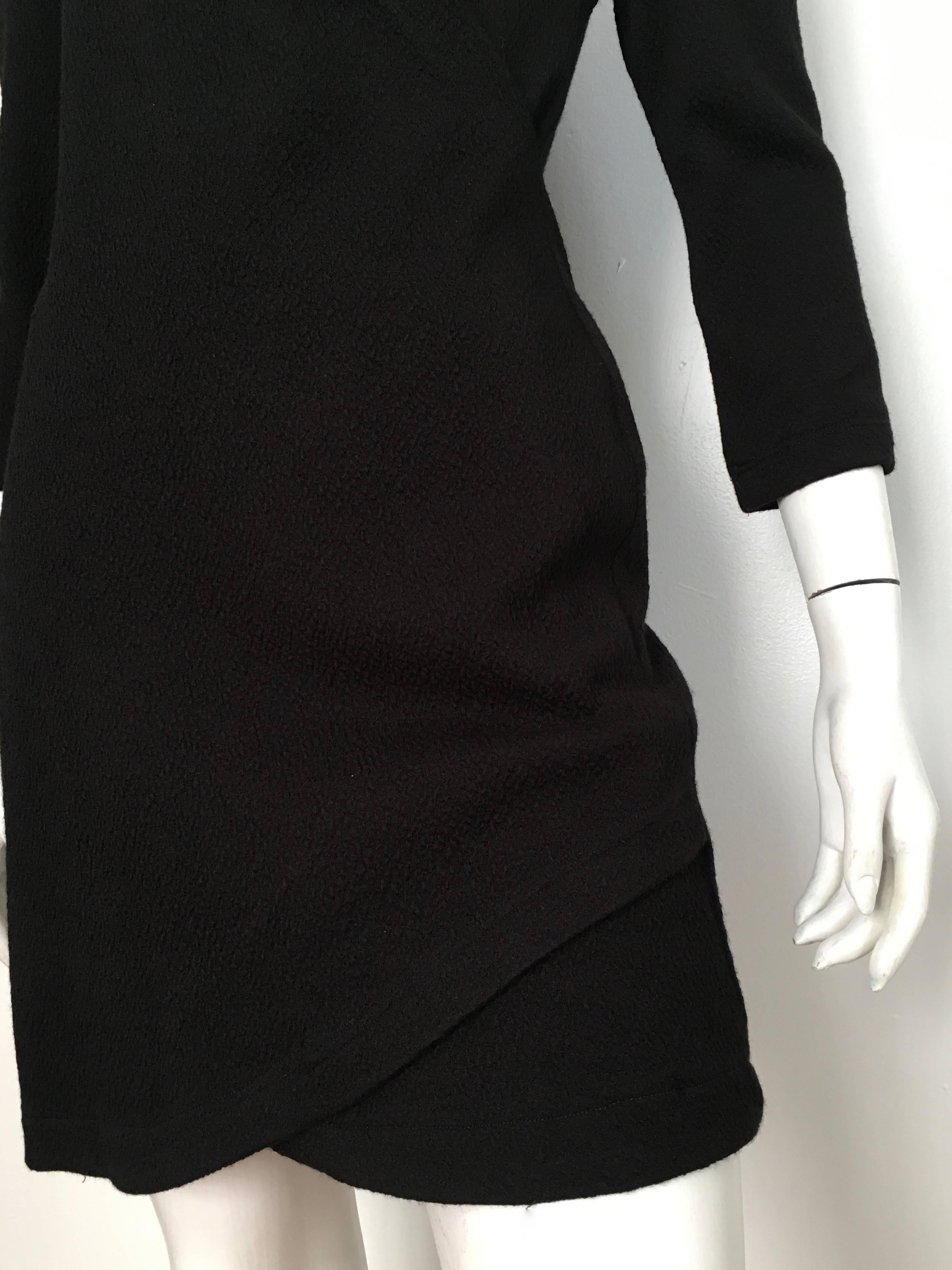 Women's or Men's Patrick Kelly 1980s Black Cocktail Dress Size 6 / 8.  For Sale