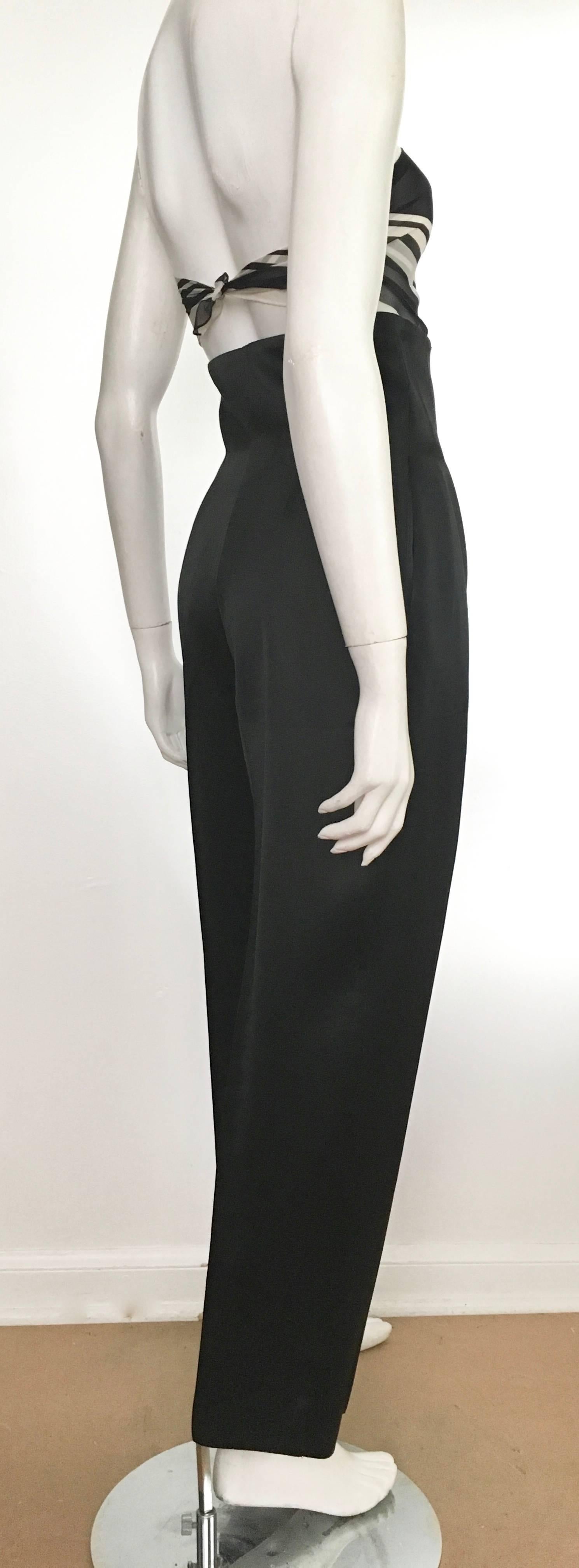 Patrick Kelly 1980s Black High Waisted Evening Pants with Pockets Size 4/6. 6