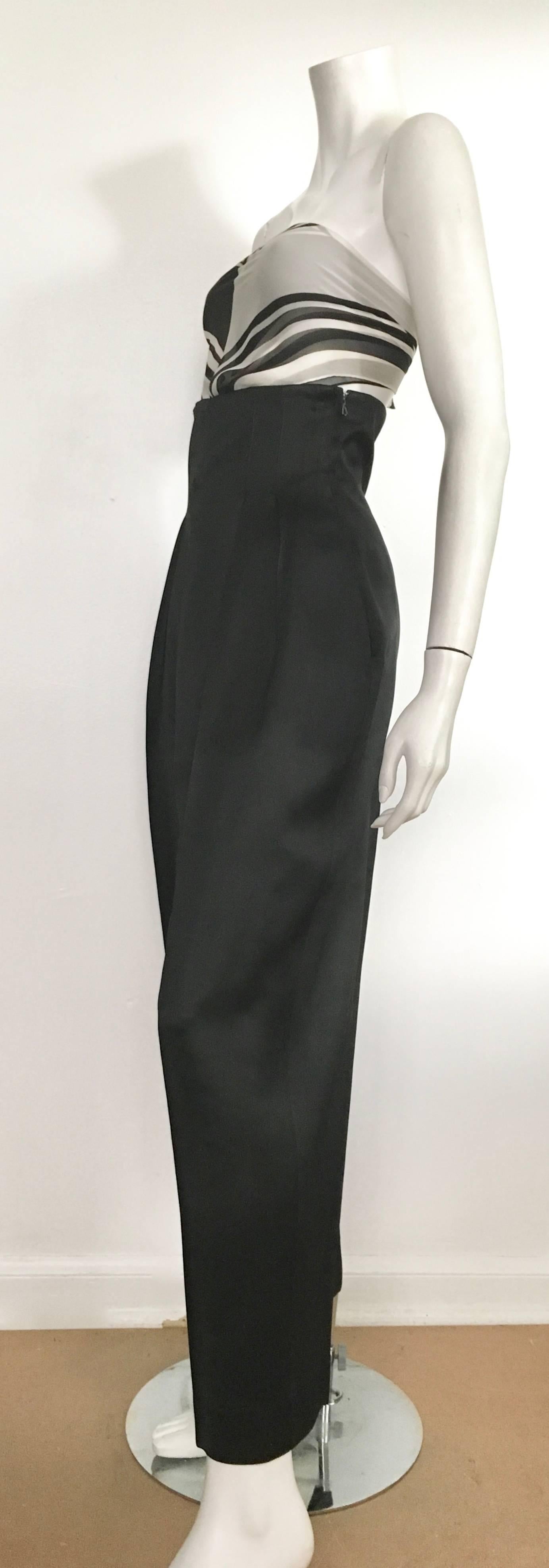 Patrick Kelly 1980s Black High Waisted Evening Pants with Pockets Size 4/6. 8