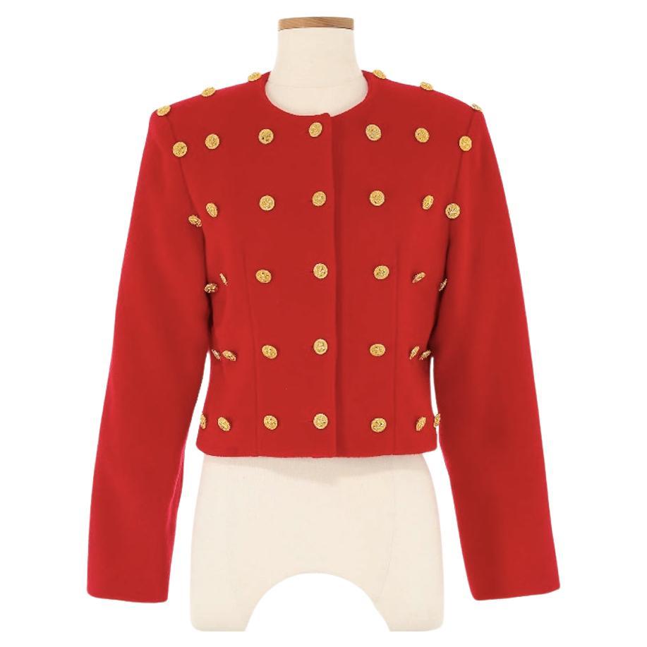 Patrick Kelly, veste des années 1980 avec boutons dorés en vente