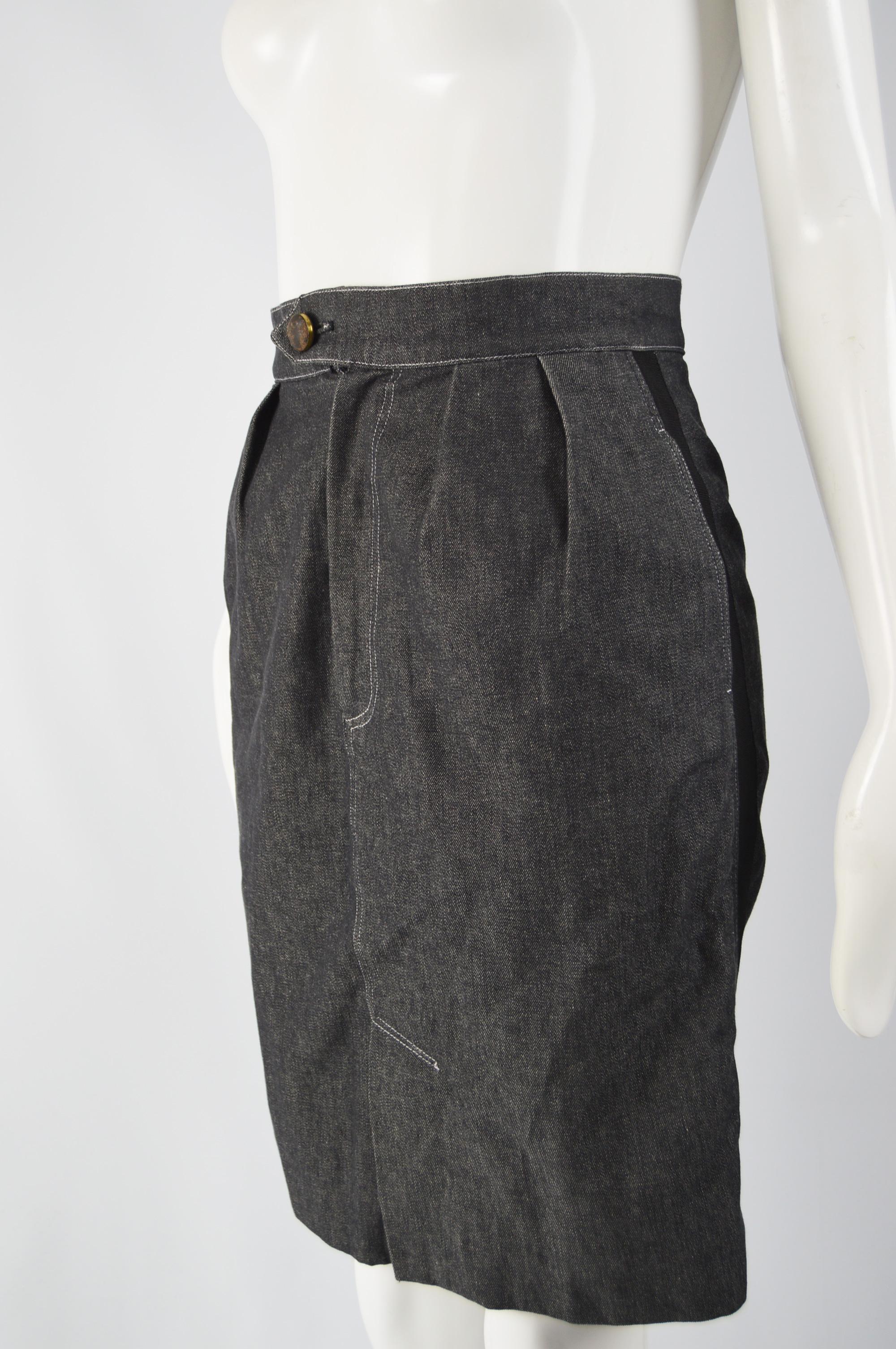 gray denim skirt