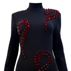 Patrick Kelly 1989 Black Wool Question Mark Dress