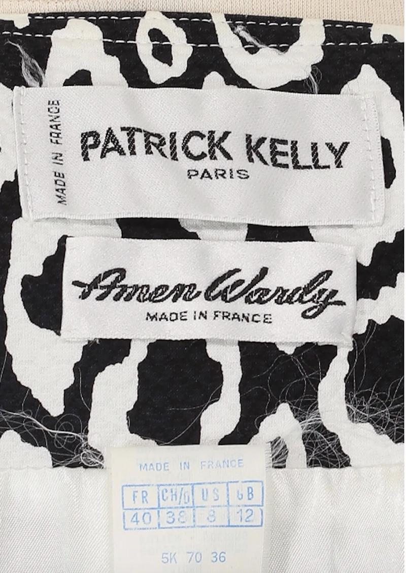 Patrick Kelly Anfang der 1980er B&W-Rockanzug mit Korsett im Zustand „Hervorragend“ im Angebot in New York, NY