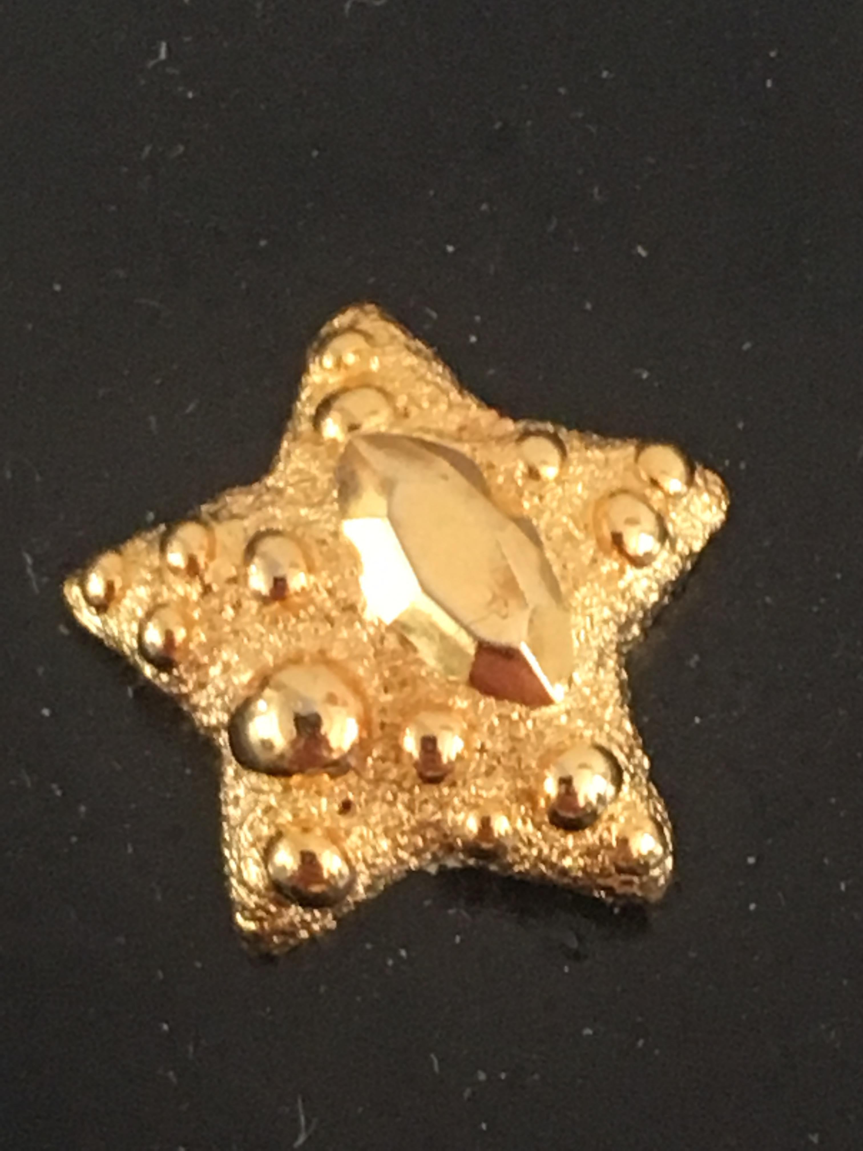Patrick Kelly Paris Gold Star Buttons. 3