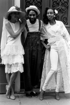 Patrick Kelly Spring 1986 White Lace and Cotton Tank Dress, Documented