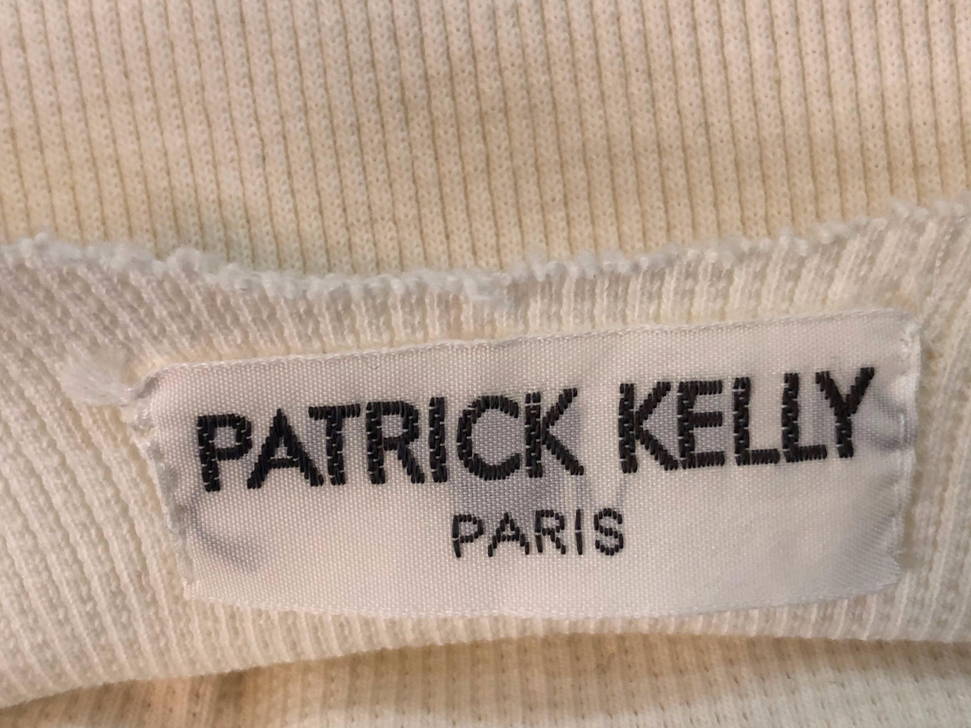 Patrick Kelly S/S RTW Weißes Tank-Kleid aus Spitze und Baumwolle, 1986 im Zustand „Neu“ im Angebot in Los Angeles, CA