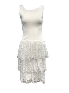 Patrick Kelly S/S RTW White Lace and Cotton Tank Dress, 1986