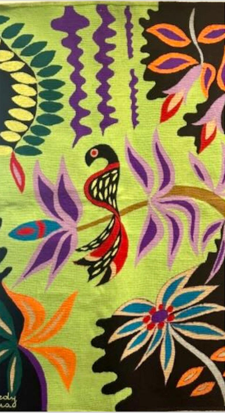Kennedy Bahia   (1929-2005)

Patrick Maderos Kennedy took the professional pseudonym of Kennedy Bahia as his artwork related to the flora and fauna area of the Amazonian jungle of Bahia.   He began his career as a geologist seeking gold and rare