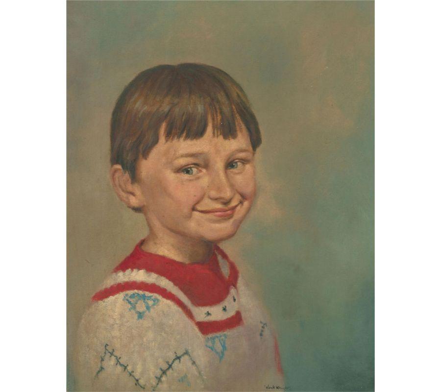 Patrick Knight (1919-2014) - Mid 20th Century Oil, Smiling Boy For Sale 2