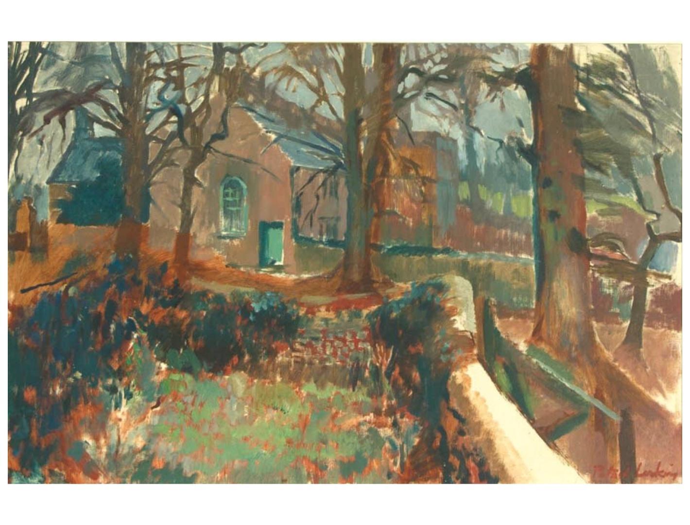 Patrick Lambert Larking (1907-1981) – Öl, Holzweg, Mitte des 20. Jahrhunderts 4