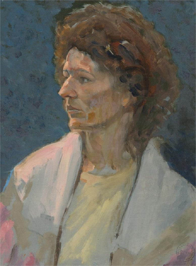 Patrick Lambert Larking ROI (1907-1981) - Huile, portrait d'une femme 83 en vente 1