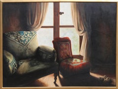 La Fauteil, Photorealist Still Life Oil Painting by Patrick Le Flohic