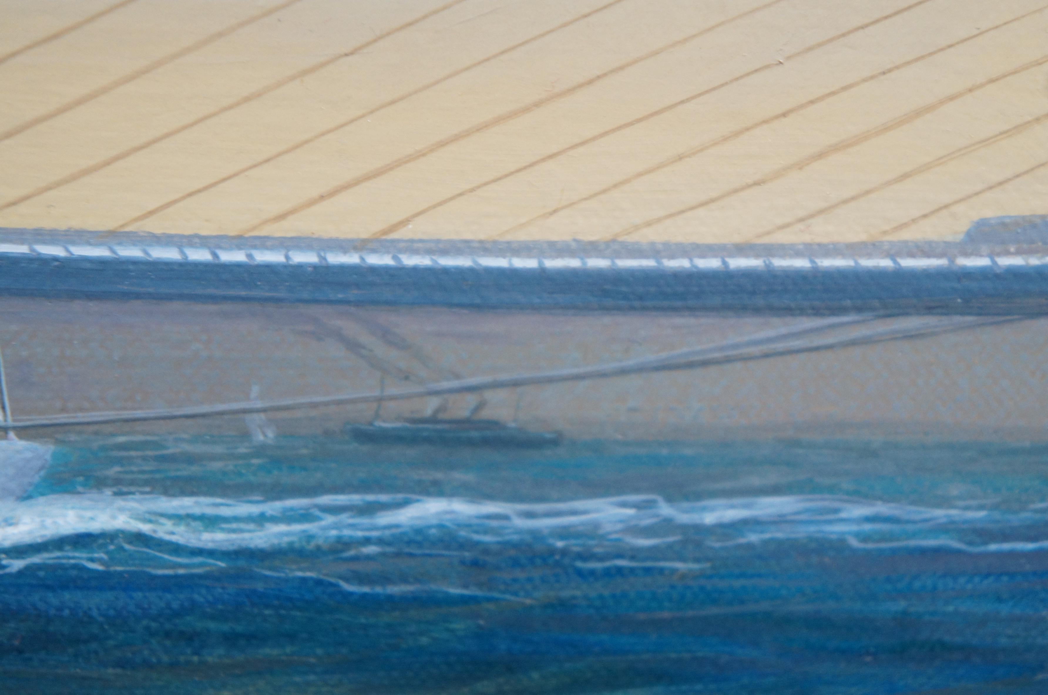 Patrick Livingstone Realist Maritime Oil Painting Yacht Racing Seascape Sailing 1