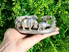 Patrick Mavos Cast Sterling Silver African Animal Coasters