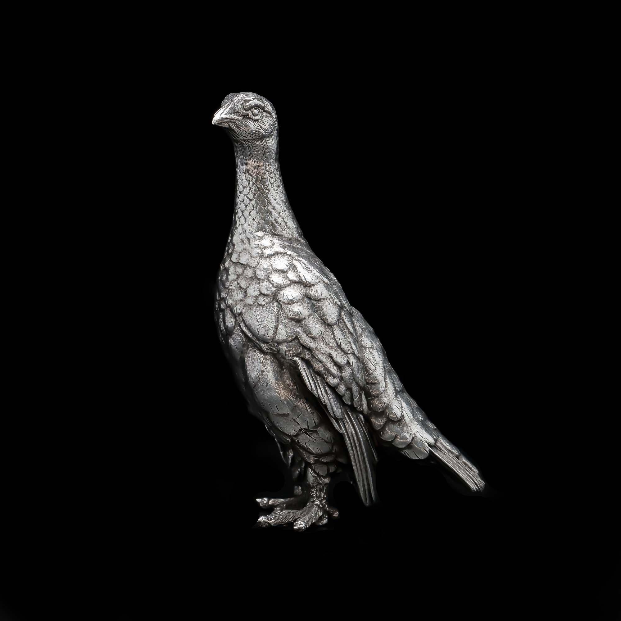 Patrick Mavros an Impressive Pair of Sterling Silver Bird Figurines 2