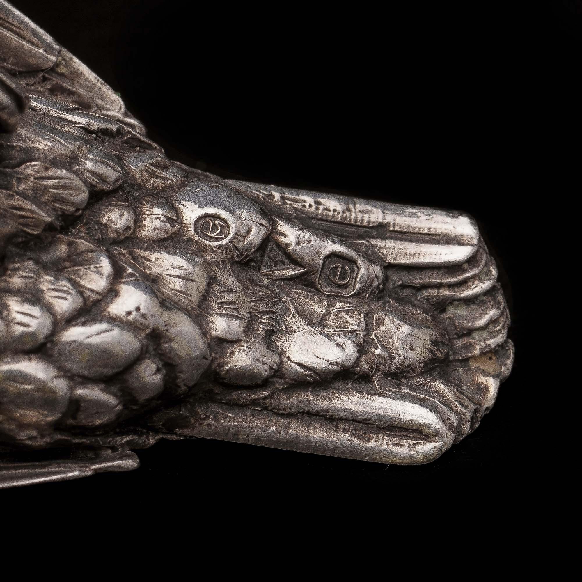 Patrick Mavros an Impressive Pair of Sterling Silver Bird Figurines 6