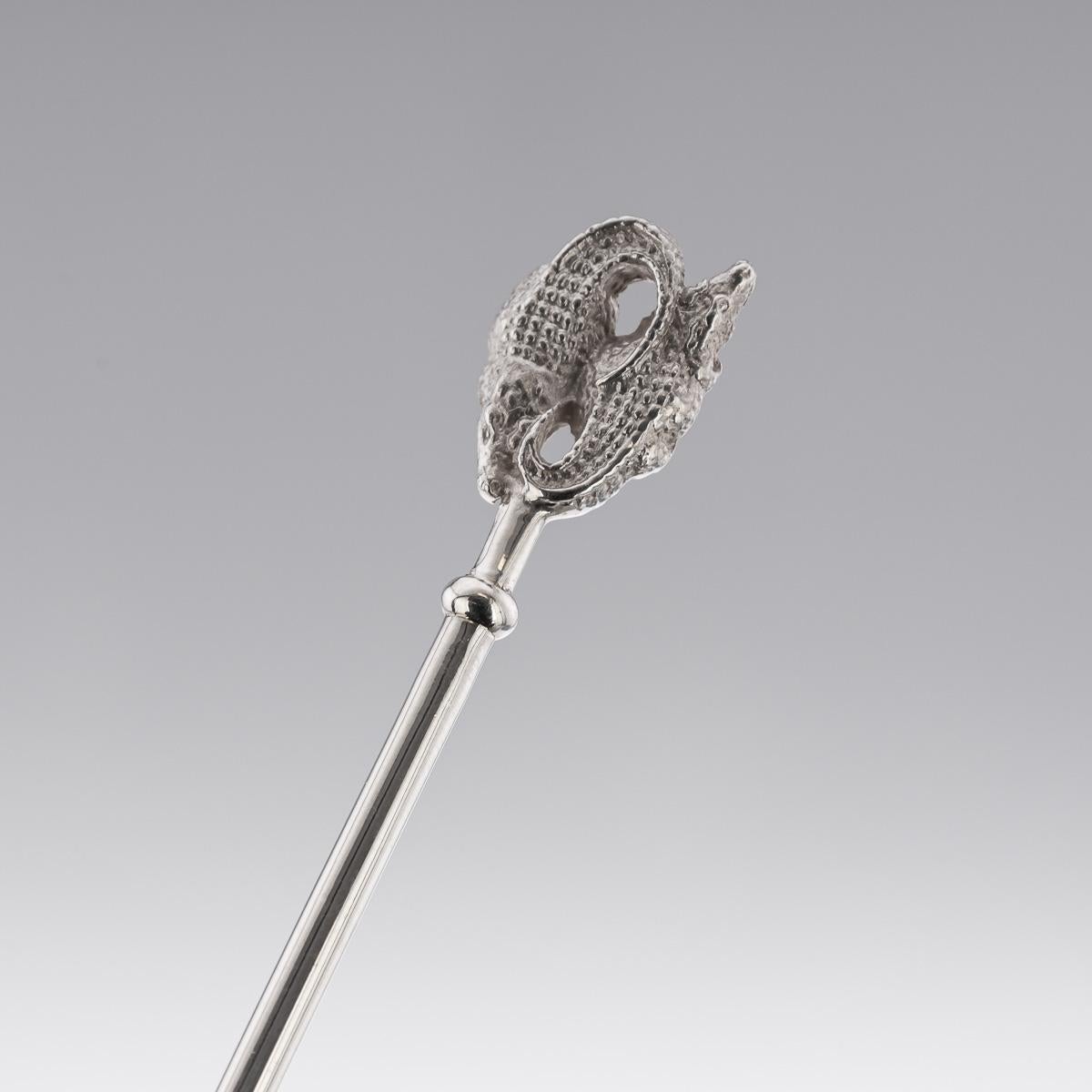 Patrick Mavros Silver, 6 cucchiai da cocktail in scatola in vendita 2