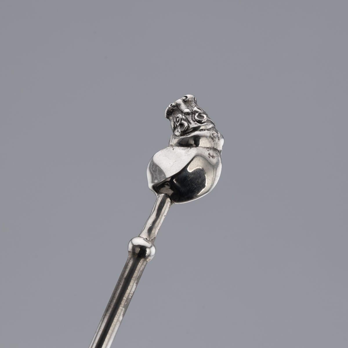 Patrick Mavros massivem Silber Satz von vier Neuheit Tier Kaffeelöffel im Angebot 5