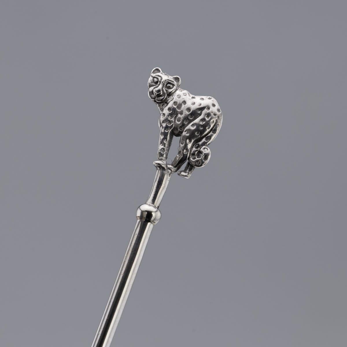 Patrick Mavros massivem Silber Satz von vier Neuheit Tier Kaffeelöffel im Zustand „Gut“ im Angebot in Royal Tunbridge Wells, Kent