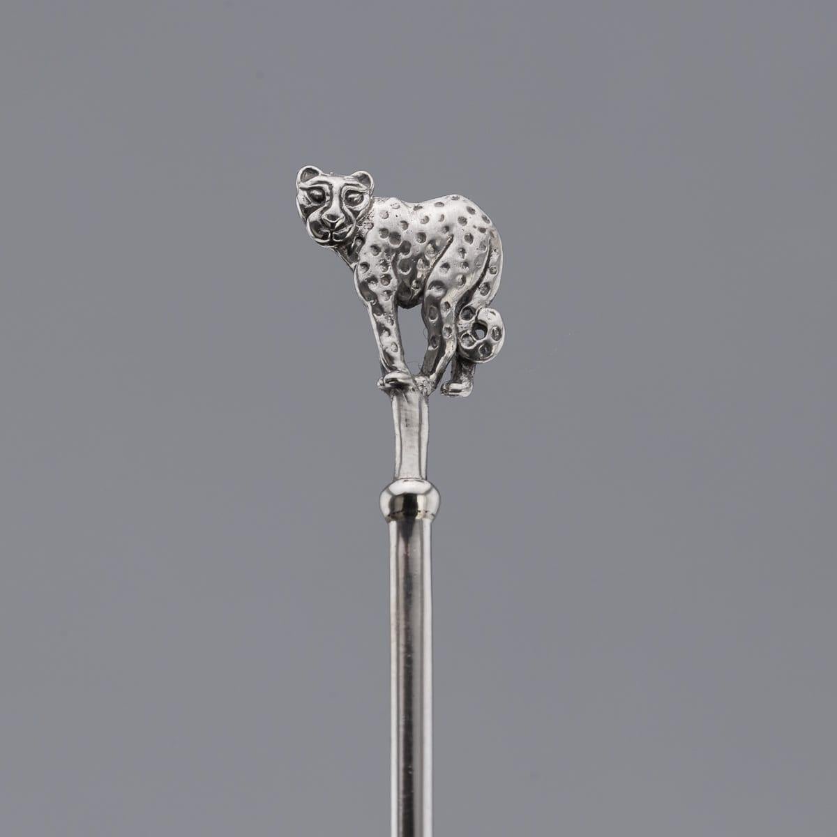 Patrick Mavros massivem Silber Satz von vier Neuheit Tier Kaffeelöffel (21. Jahrhundert und zeitgenössisch) im Angebot