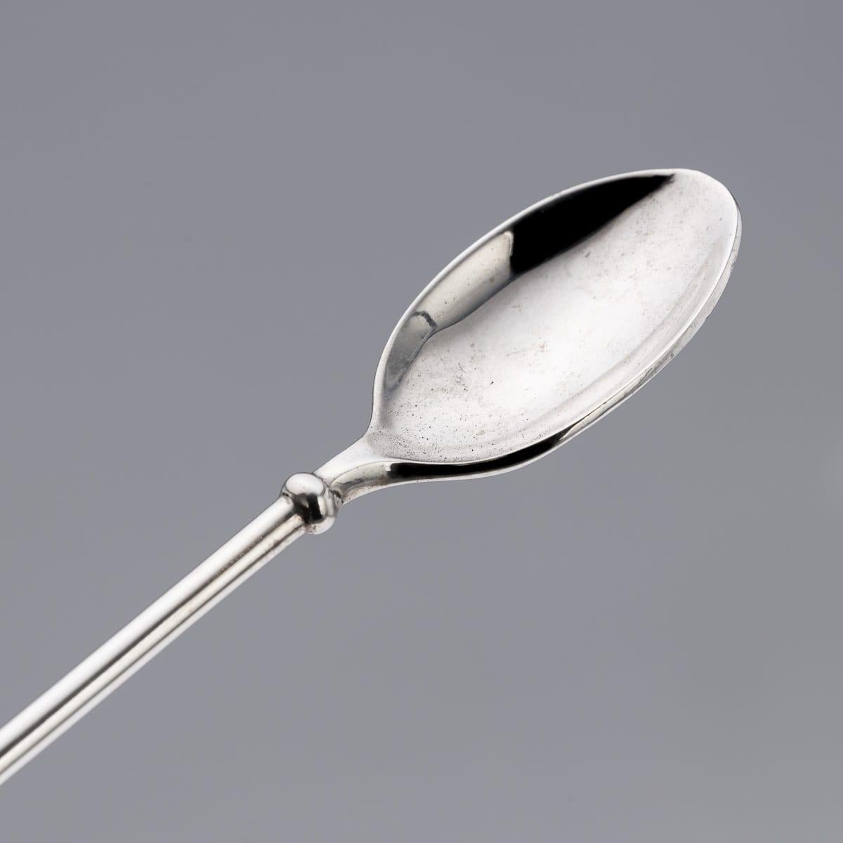 Patrick Mavros massivem Silber Satz von vier Neuheit Tier Kaffeelöffel im Angebot 1