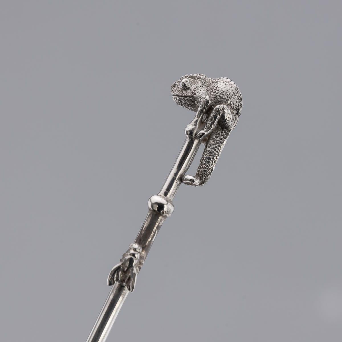 Patrick Mavros massivem Silber Satz von vier Neuheit Tier Kaffeelöffel im Angebot 2