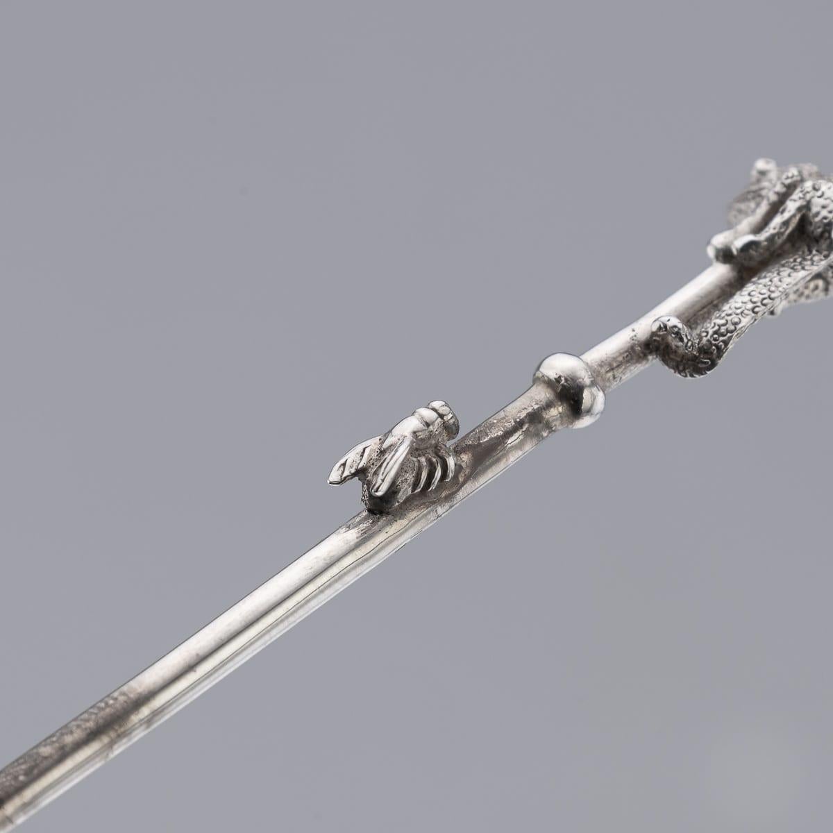 Patrick Mavros massivem Silber Satz von vier Neuheit Tier Kaffeelöffel im Angebot 3