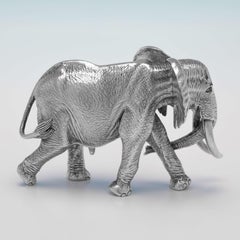 Patrick Mavros, Sterling Silver Model of an Elephant, London 2005, Joao