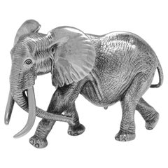 Patrick Mavros, Sterling Silver Model of an Elephant, London 2005, Joao