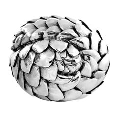 Patrick Mavros Sterling Silver Pangolin Rolled Figurine Sculpture 2003