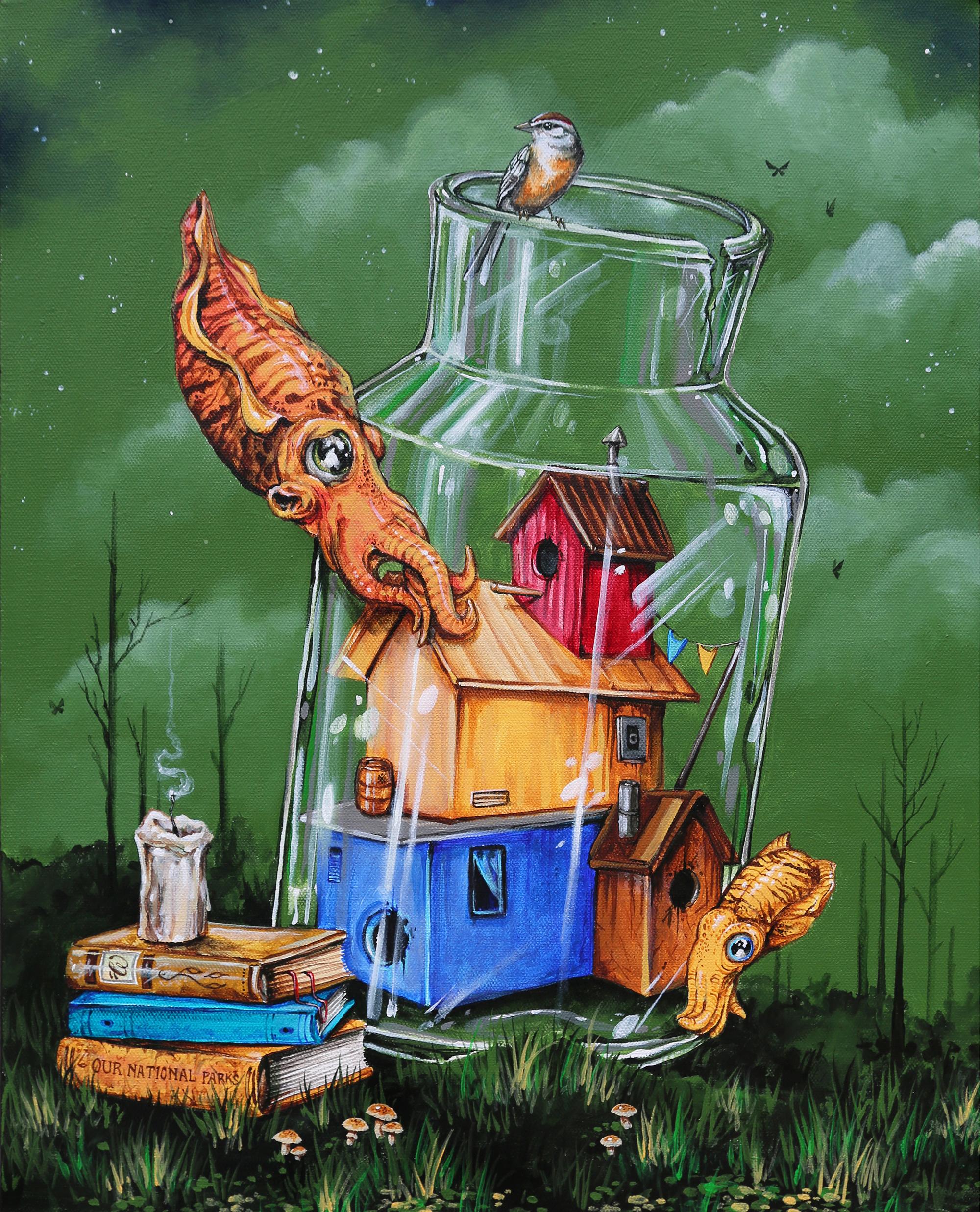 "Sueño precognitivo" Pintura acrílica