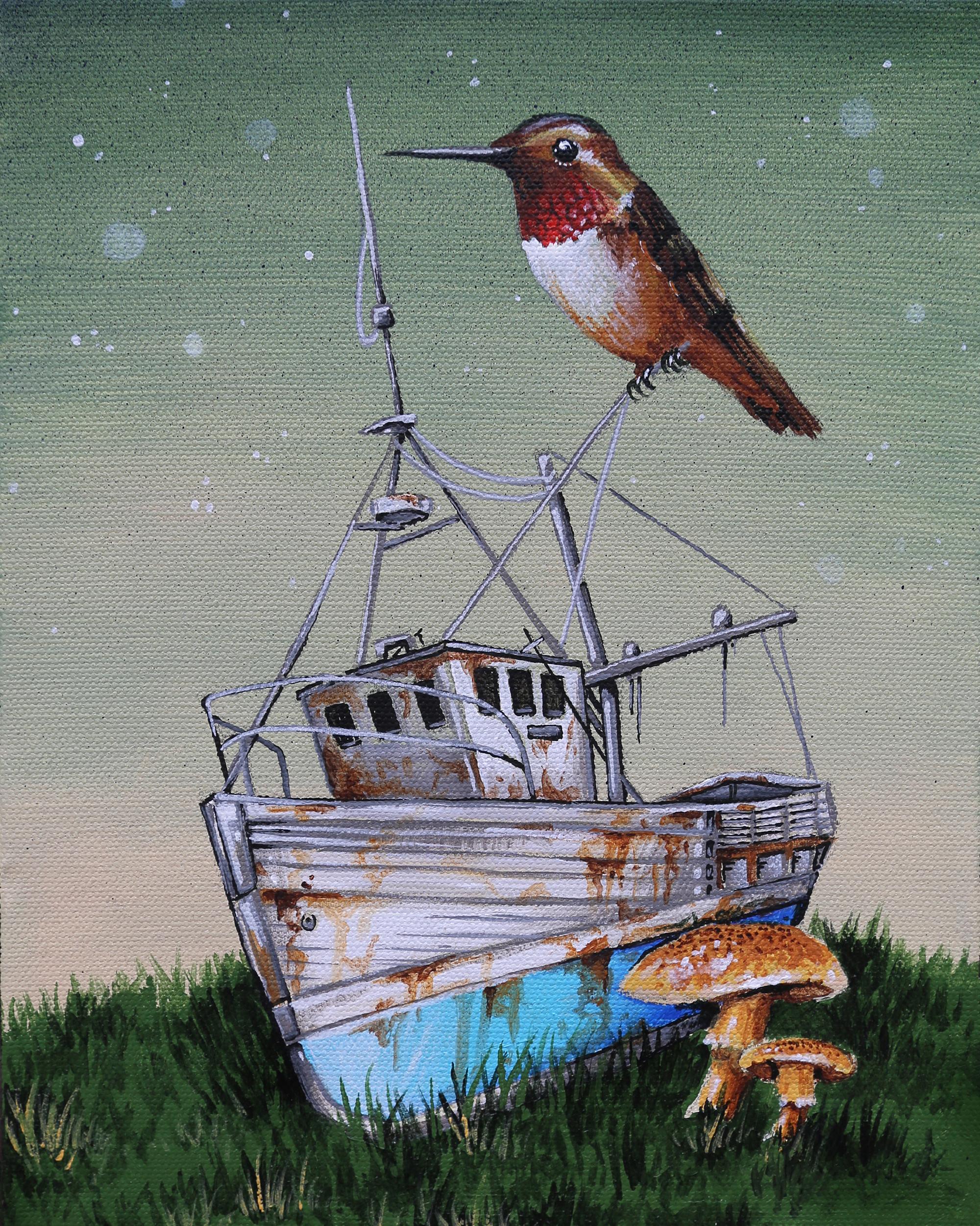 Animal Painting de Patrick Maxcy - "Mares bravíos" Pintura acrílica
