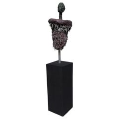 “Ballast for Memory” Dark Toned Avant-Garde Heavily Textured Clay Sculpture