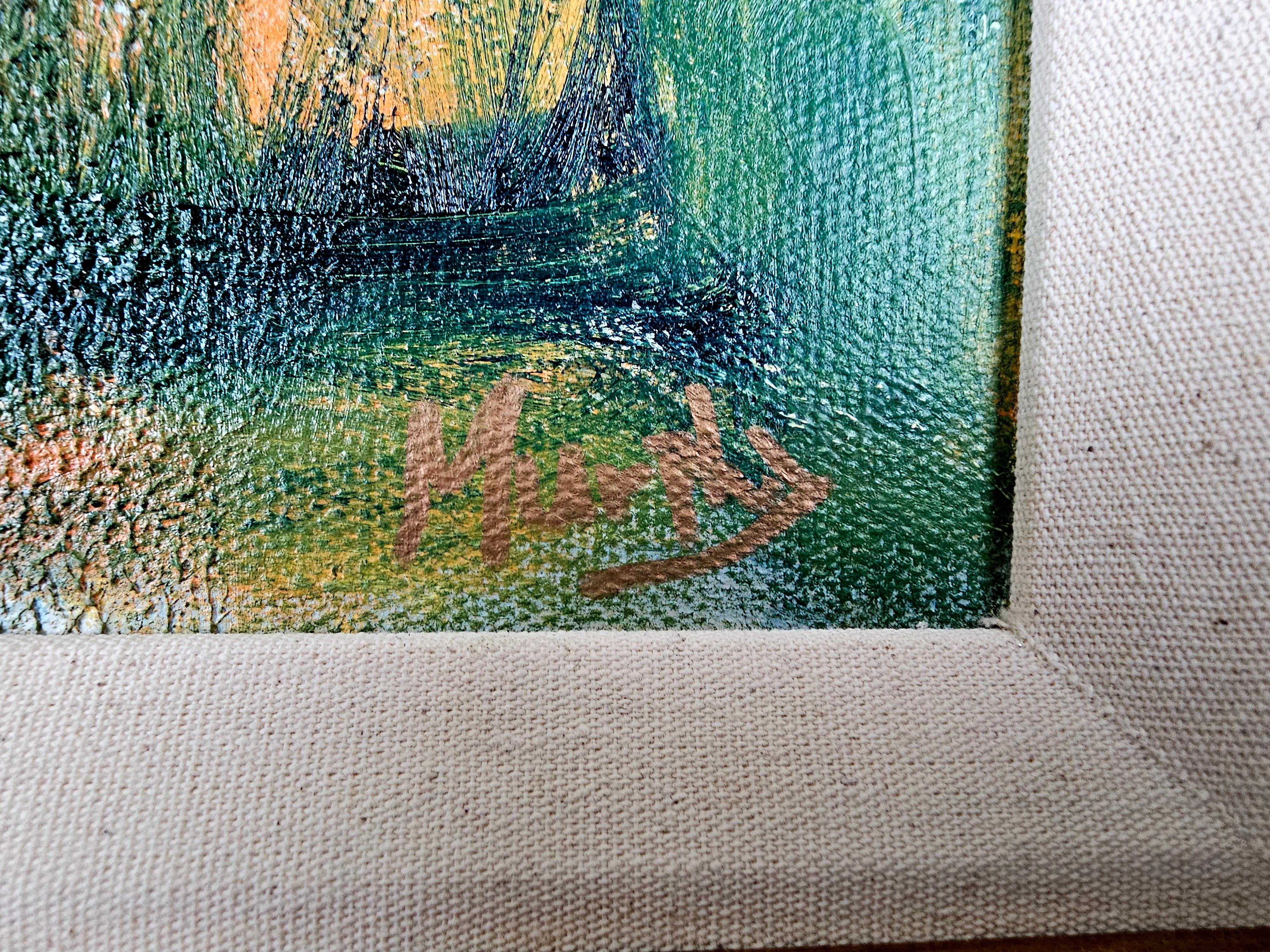 Patrick Murphy Landschaft, Öl auf Leinwand auf Leinwand auf Tafel, signiert und gerahmt im Angebot 12