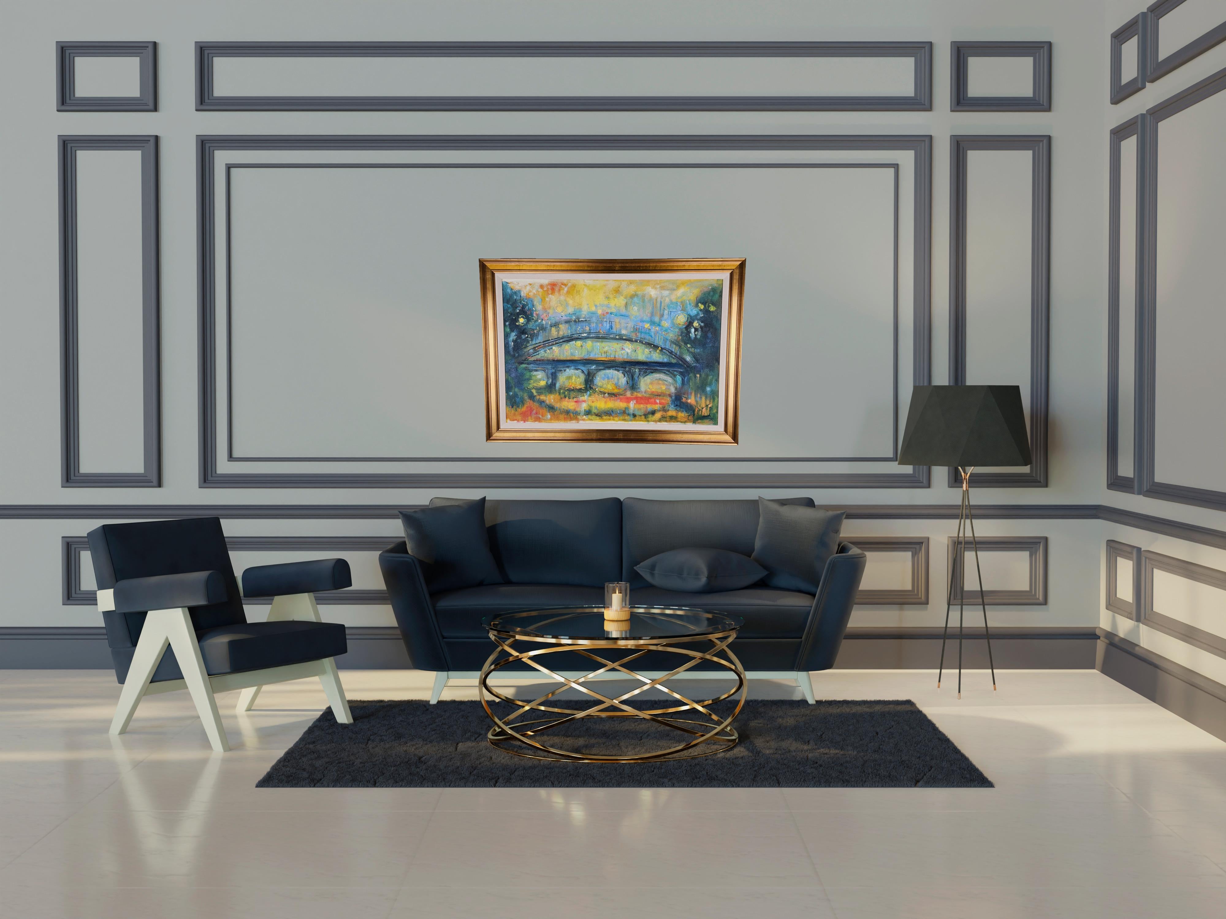 Patrick Murphy Landschaft, Öl auf Leinwand auf Leinwand auf Tafel, signiert und gerahmt im Angebot 1