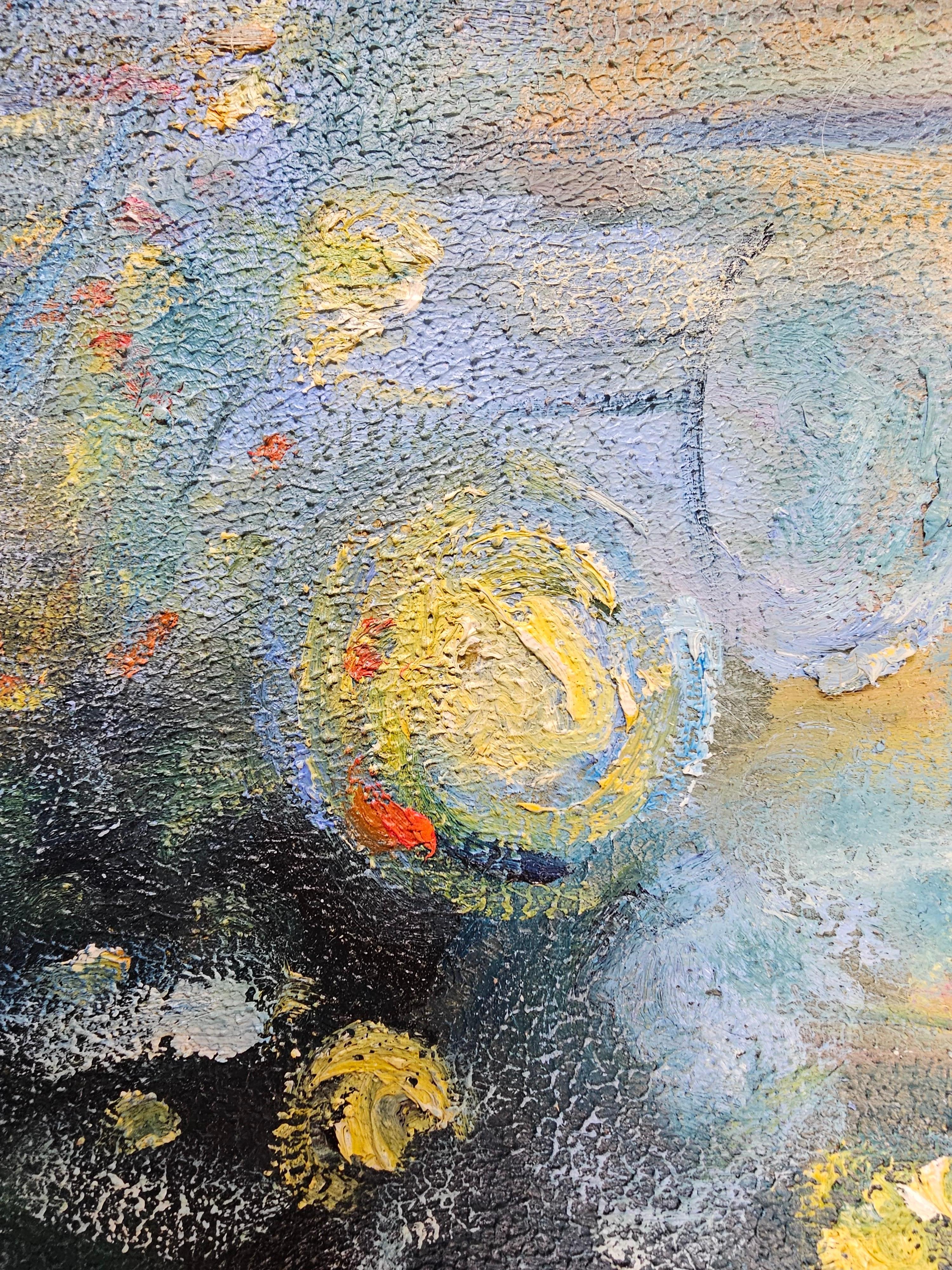Patrick Murphy Landschaft, Öl auf Leinwand auf Leinwand auf Tafel, signiert und gerahmt im Angebot 7