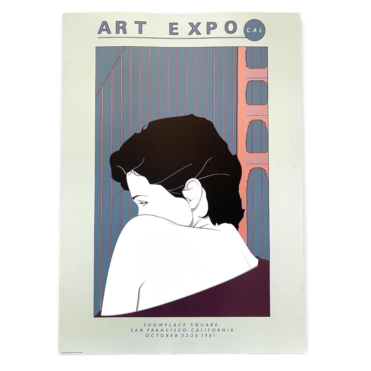 American Patrick Nagel Mirage Editions Serigraph, Golden Gate Bridge, Showplace Square Ga