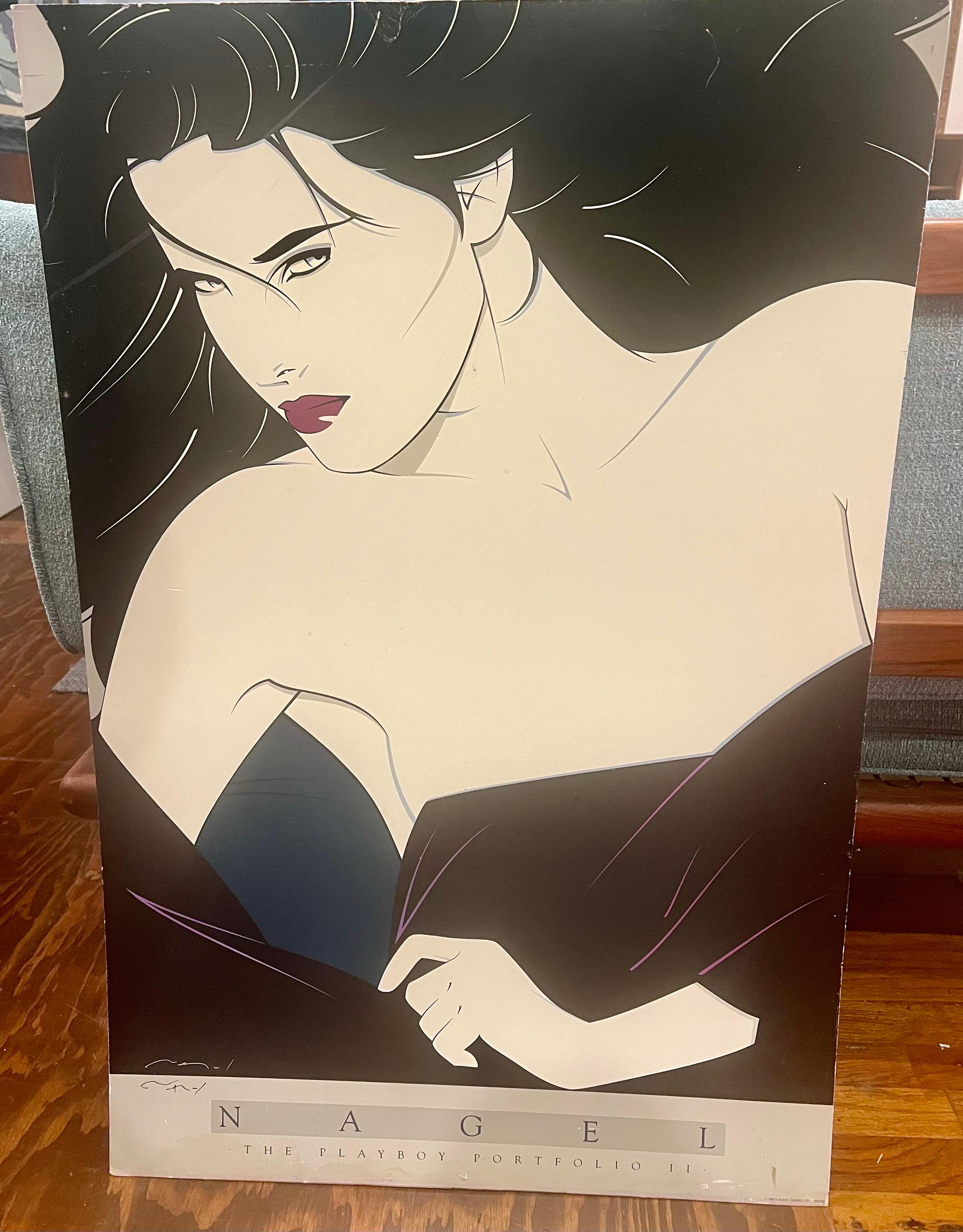 20th Century  Patrick Nagel Playboy Portfolio II Poster Framed Signed by Playboy Dated Rare For Sale