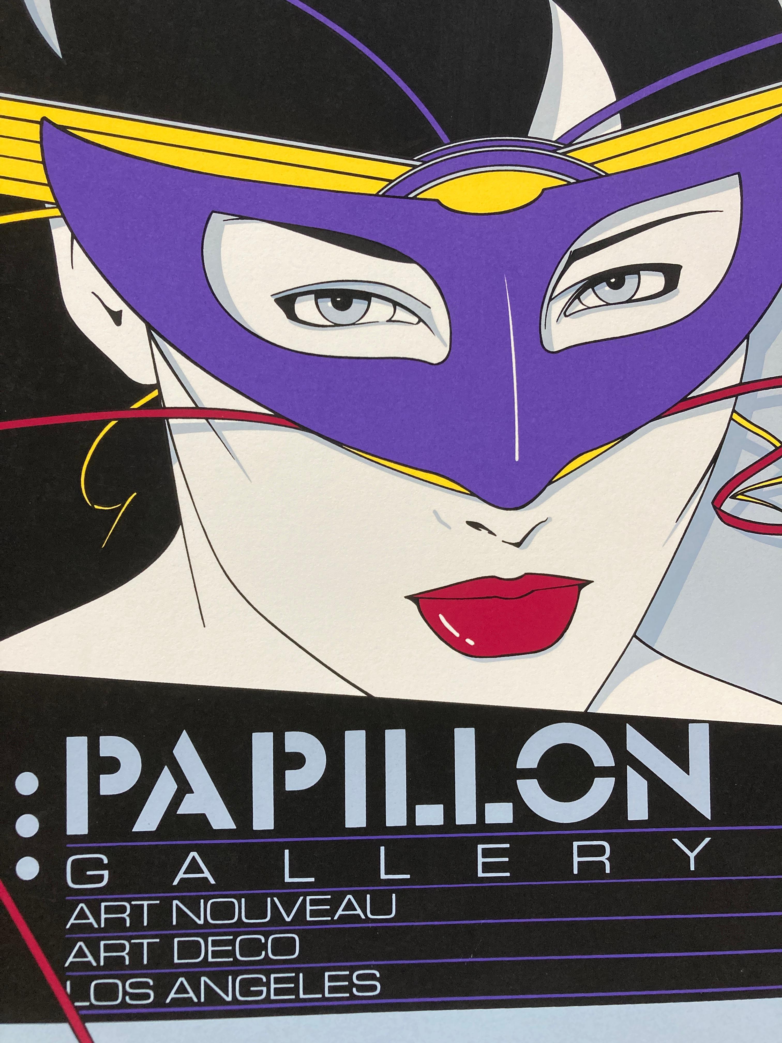 Patrick Nagel 'Papillon Gallery' Serigraph, 1981 For Sale 1