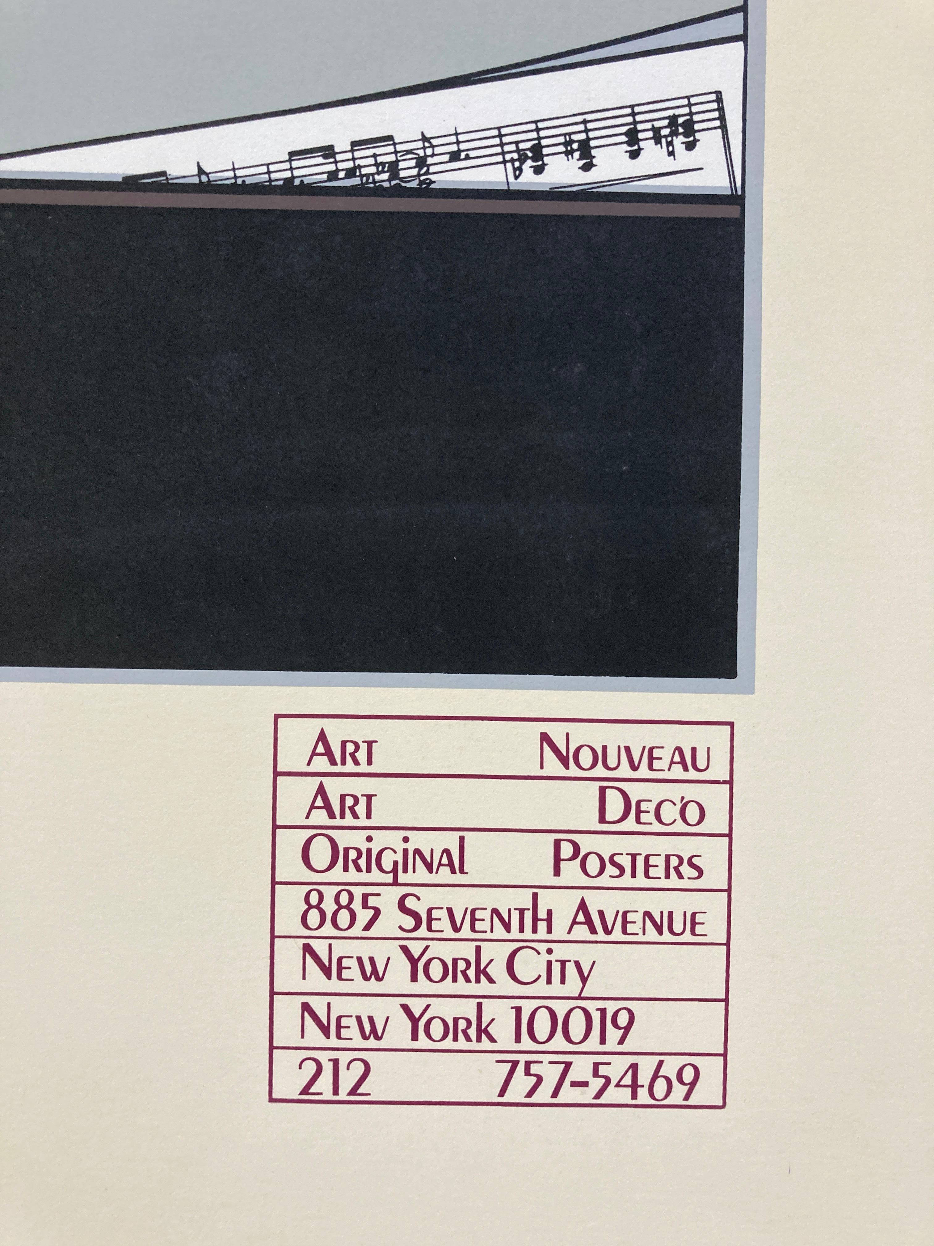 Park South Gallery at Carnegie Hall, 1978
Serigraph on 100% cotton archival grade heavyweight rag paper
Published by Mirage Editions, Santa Monica, signed in plate
Printed by Wasserman Silkscreen
Provenance: Union Square Graphics Company, San