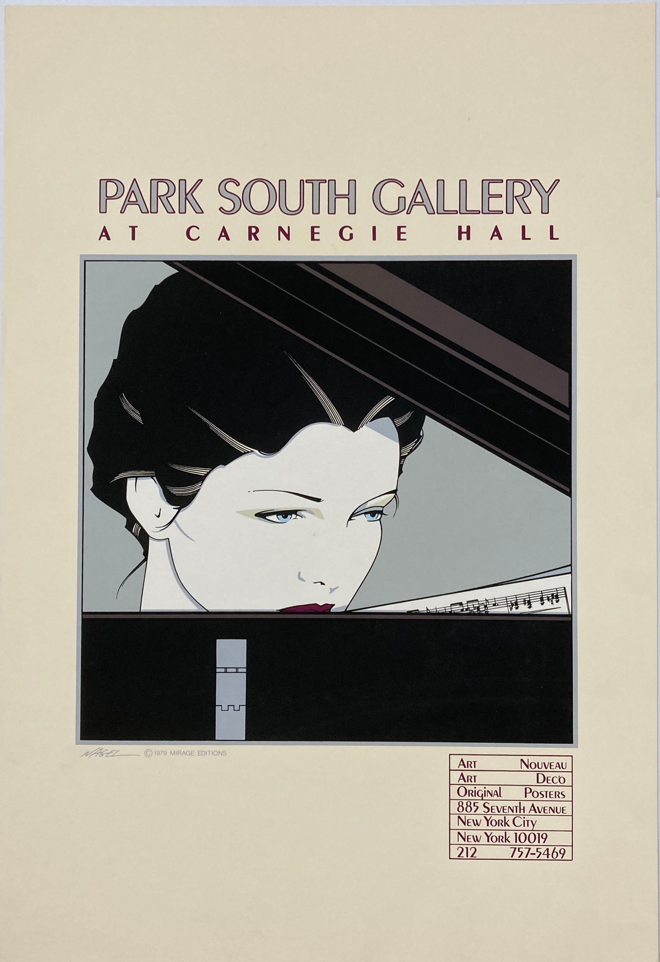 Patrick Nagel 'Park South Gallery at Carnegie Hall' Serigraph, 1978