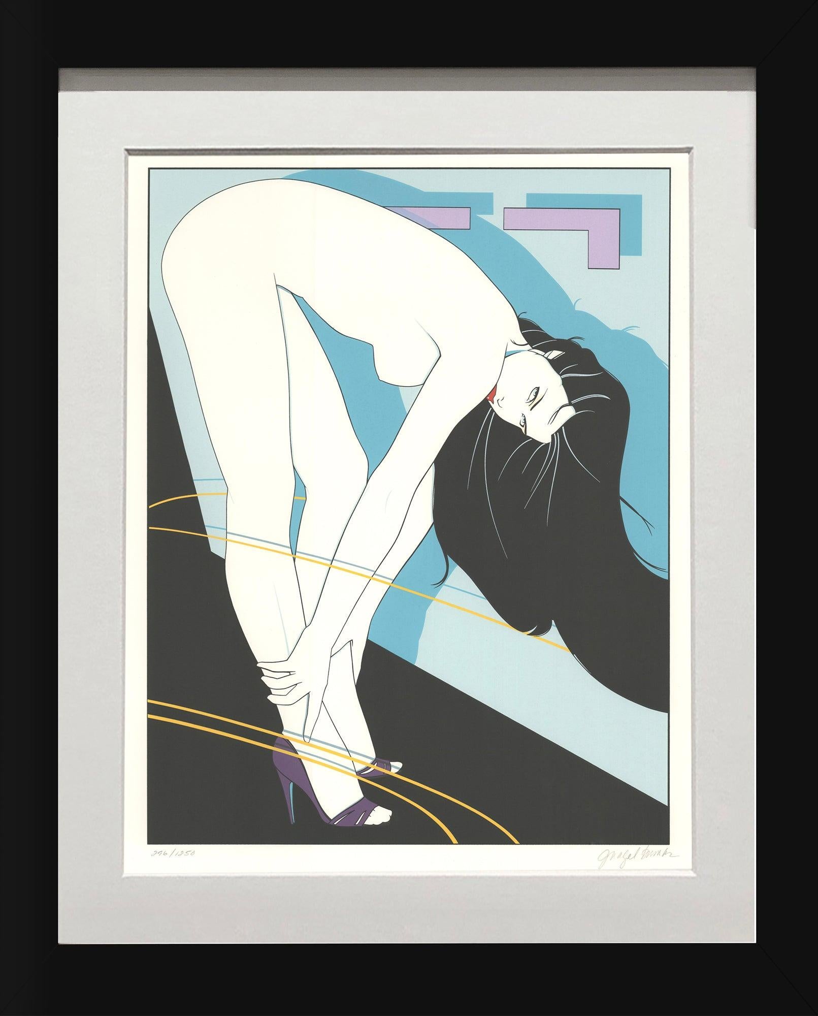One of four original limited edition serigraphs from Patrick Nagel's: The Playboy Portfolio I. Hand signed and numbered out of 1250 in pencil by Nagel. Published by Mirage Editions Inc. in association with Jennifer Nagel Dumas and Playboy Magazine.