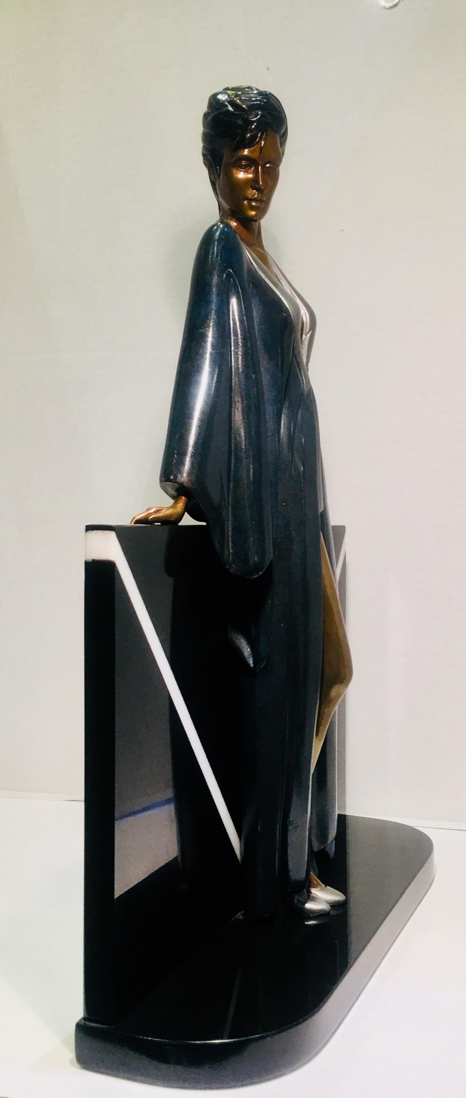 One of only two Patrick Nagel bronze sculptures to make it out of the foundry and limited to 180 pieces in the world, 