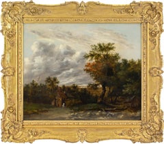 Patrick Nasmyth, Landscape With Cottages, Oil Painting 