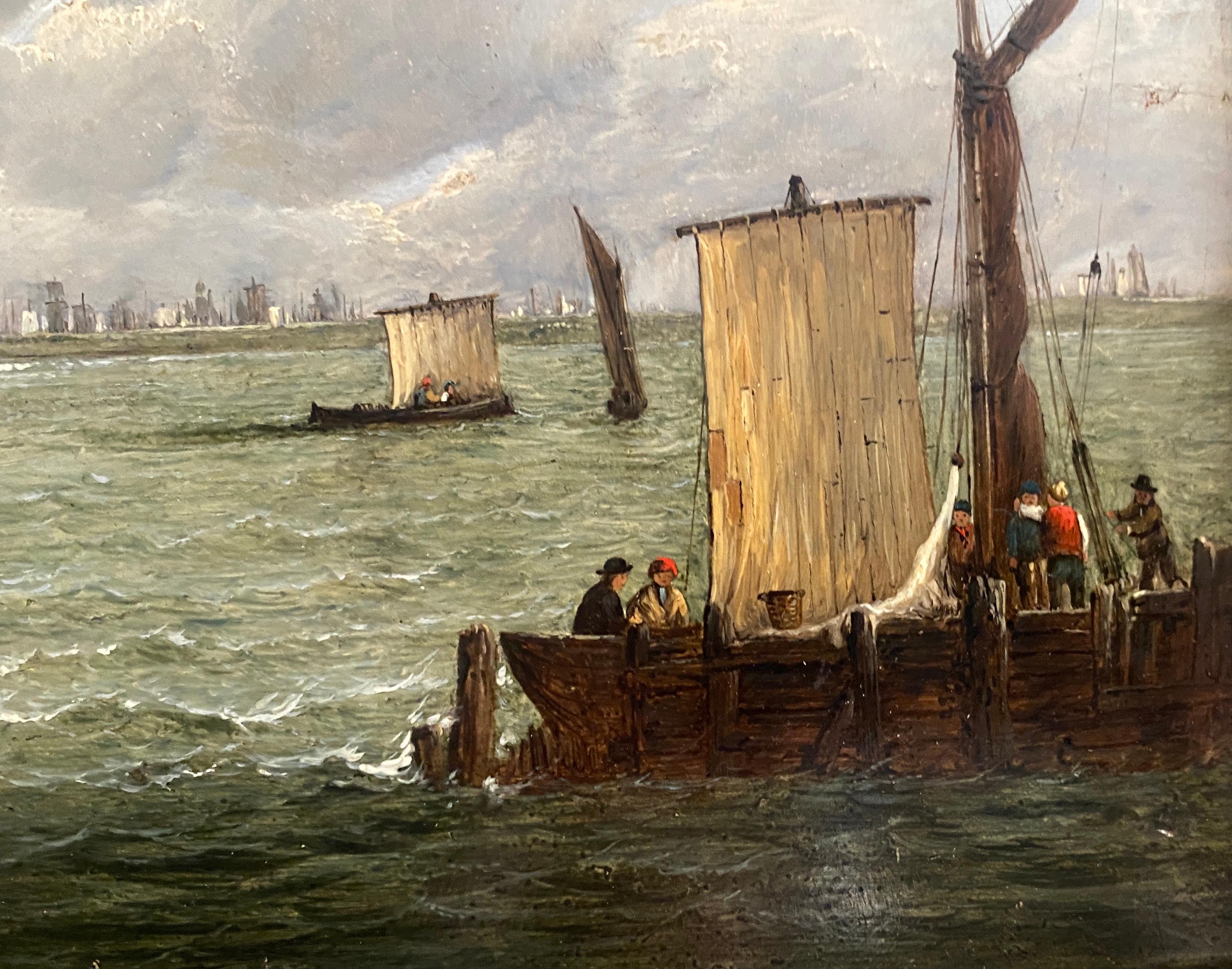 Patrick Nasmyth - Shipping off the Coast, 1825 For Sale 1