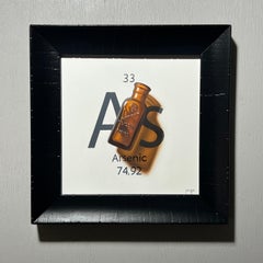 "Arsenico" (2025) di Patrick Nevins, dipinto ad olio su tavola della serie "Elementi realistici