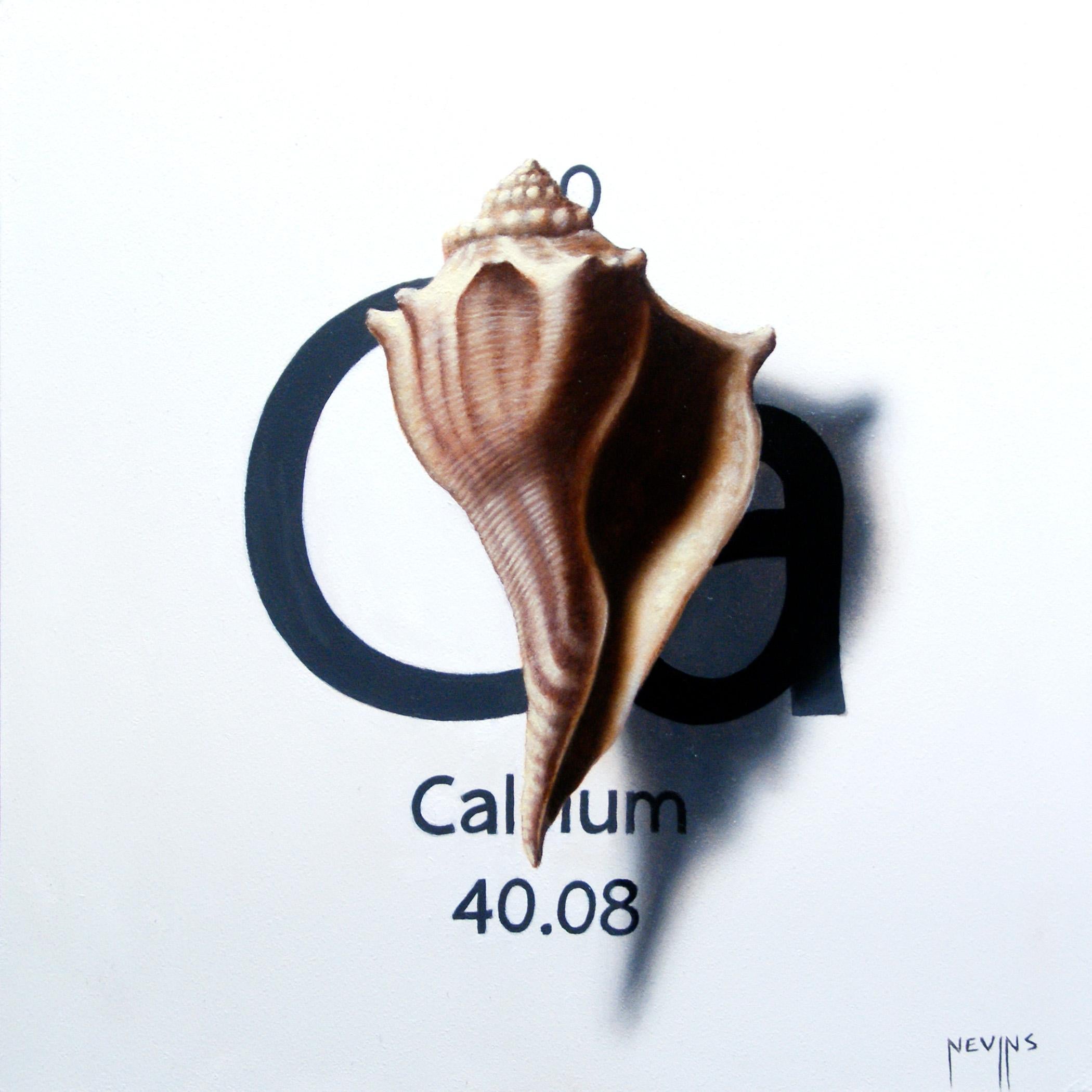 Creado por el artista Patrick Nevins en 2025, "Calcio" es un original óleo sobre tabla hecho a mano que forma parte de su atractiva Serie Elementos. Esta obra, que mide 15 x 15 x 0,12 cm y se presenta en un marco negro complementario (25 x 25 cm),