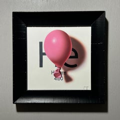 "Helium" (2025) par Patrick Nevins, peinture à l'huile contemporaine en trompe-l'œil